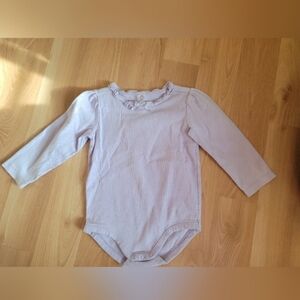 Gymboree Light purple long sleeve onesie top size 2T bow ruffles cute